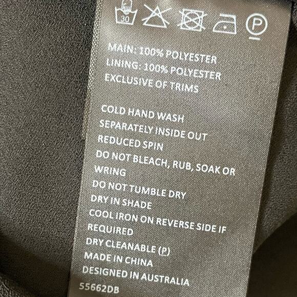 Bardot River Bias Open Back Long Sleeve Dress Black Women’s Sz 4 - Picture 6 of 7